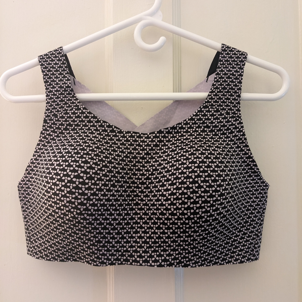 lululemon athletica Black and White Patterned Bra Back Panel